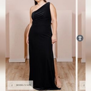 Revelry Midnight One-Shoulder Gown